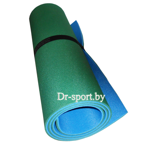 Коврик (пенка) гимнастический/туристический 8*0.6L1.8 зеленый/синий